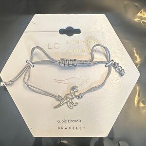 🎁 Lauren Conrad Silver Bracelet with Cubic Zirconia dinosaur